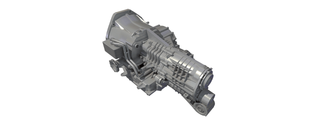 3D rendering of a car transmission