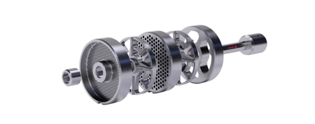 meat grinding steel component